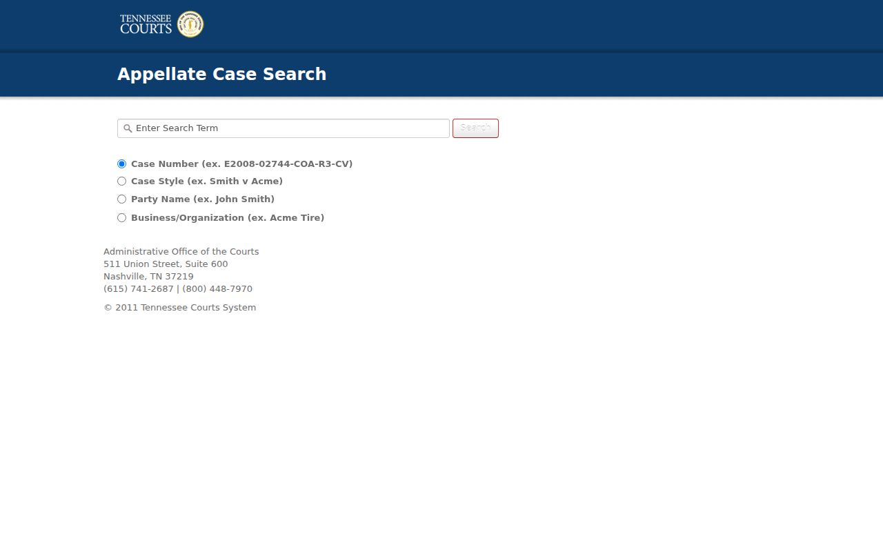 Macon County appellate case search through Tennessee Public Case History
