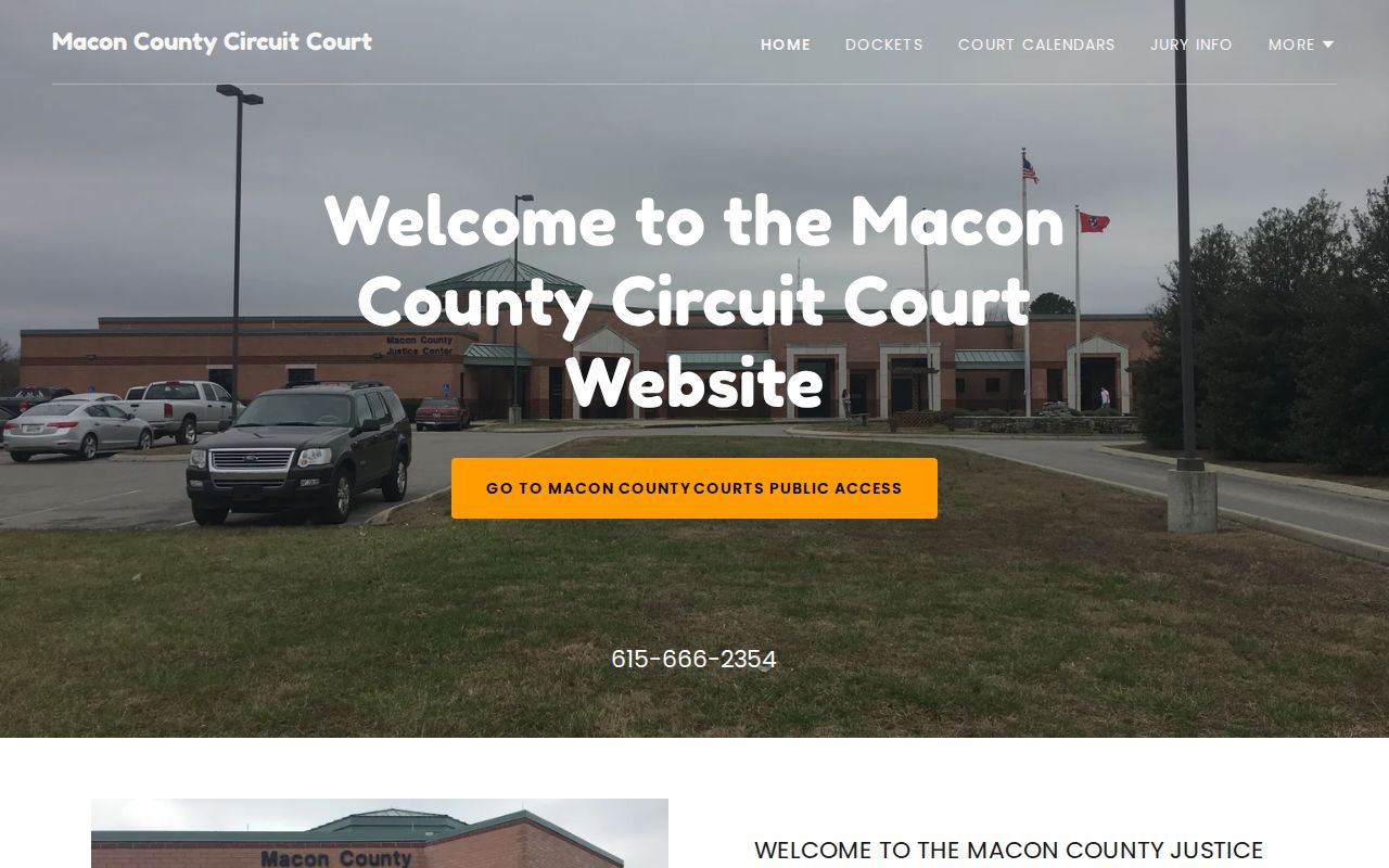 Macon County court schedule and Justice Center offices