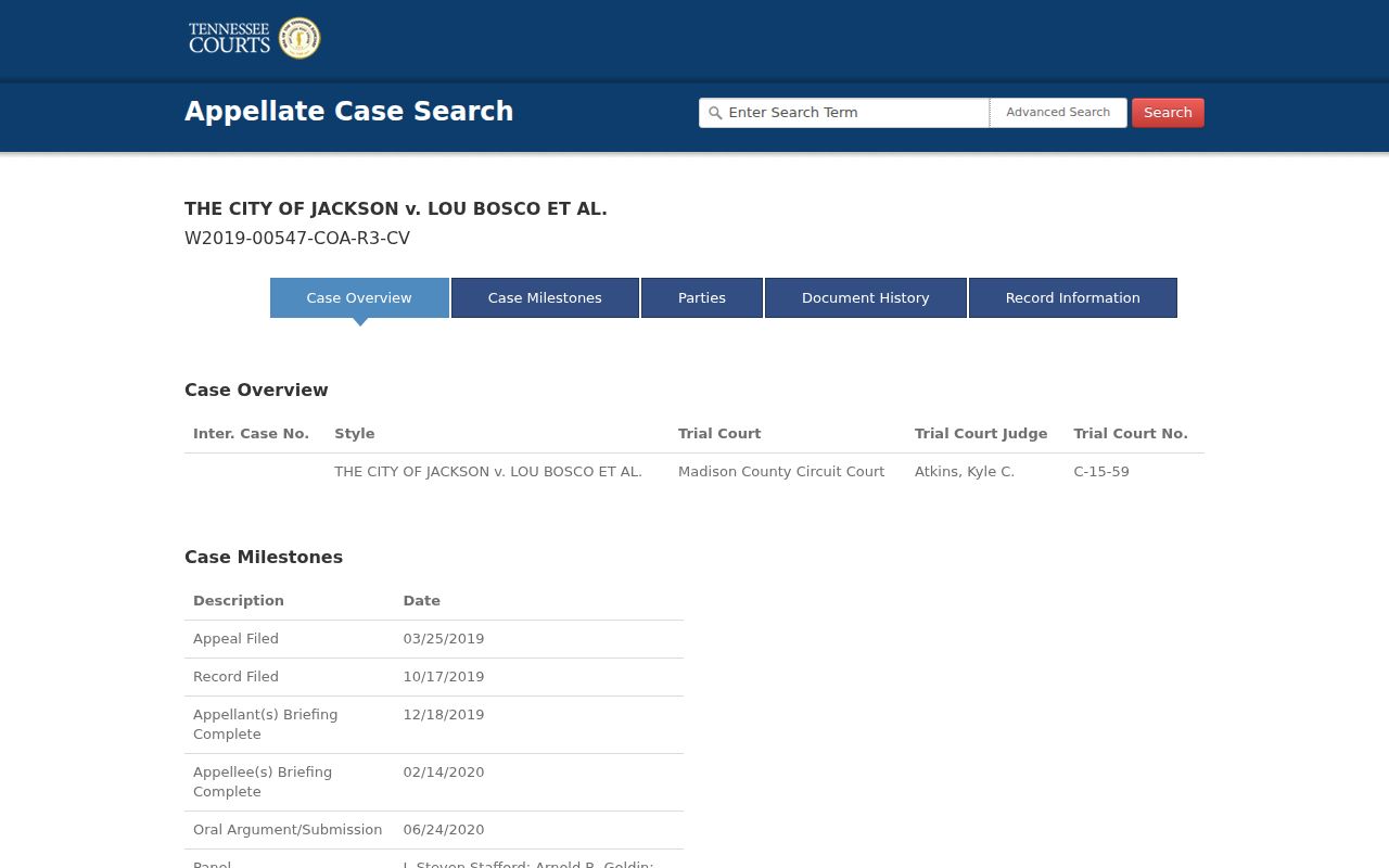 Macon County criminal court docket appellate case-detail fields
