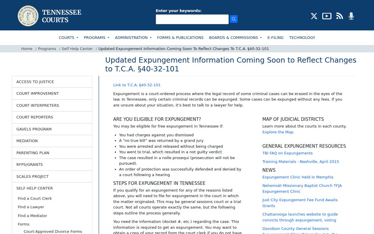 Macon County criminal court docket expungement process
