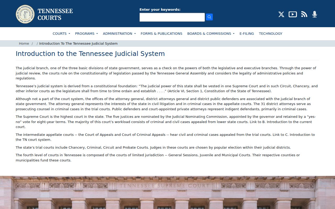 Macon County court docket Tennessee judicial hierarchy