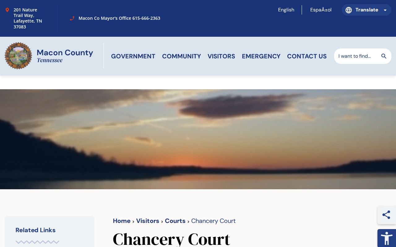 Macon County court docket Chancery Clerk and Master office