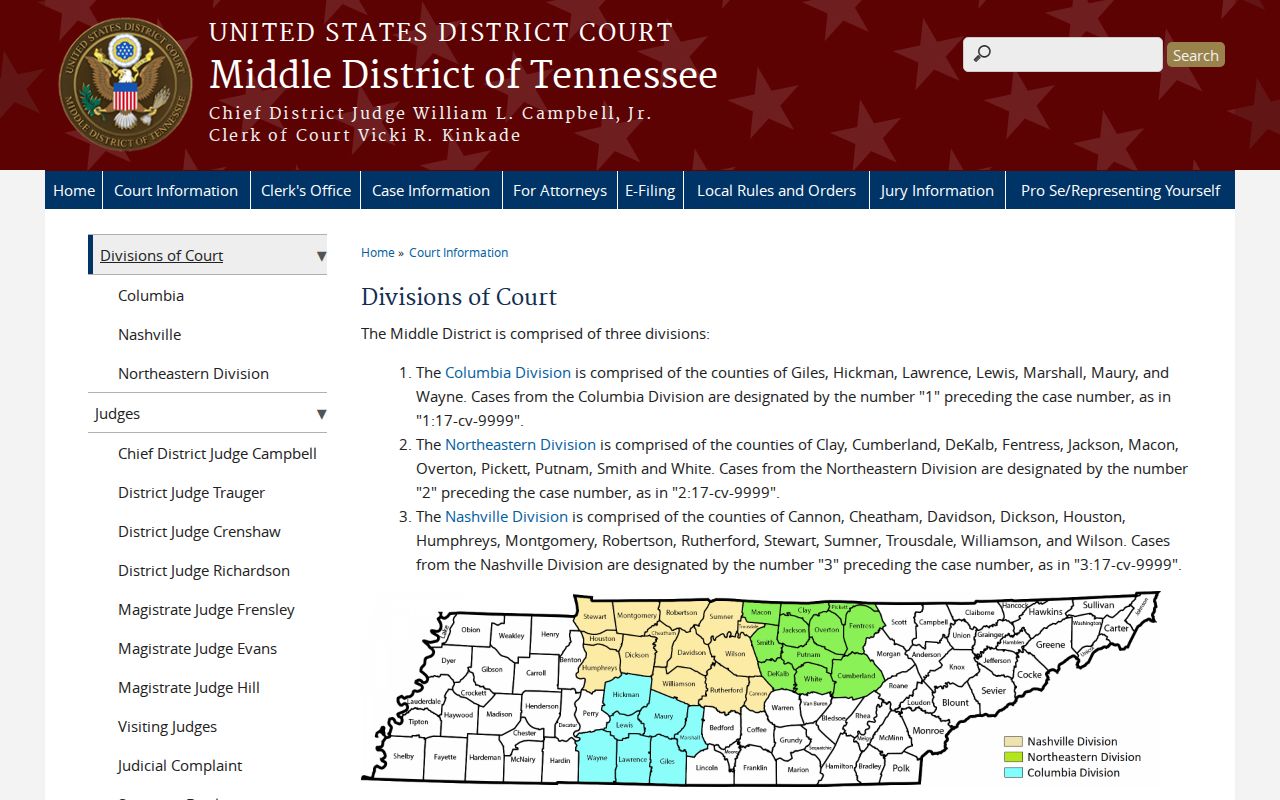 Lafayette federal court records division assignment