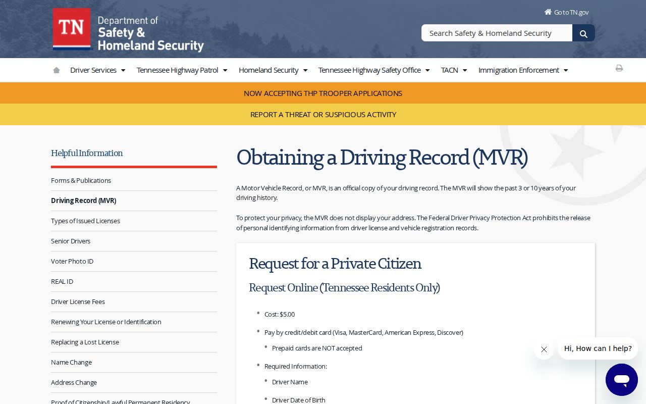 Tennessee MVR source compared with Macon County traffic court records